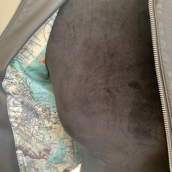 Wilson faux Leather grey jacket - Picture 2 of 5